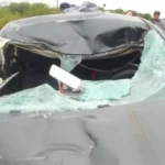 Automóvil siniestrado en la Ruta Nacional 34 tras colisión con una vaca