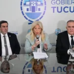 Gilda Pedicone de Valls, fiscal de Estado de Tucumán, en una conferencia de prensa