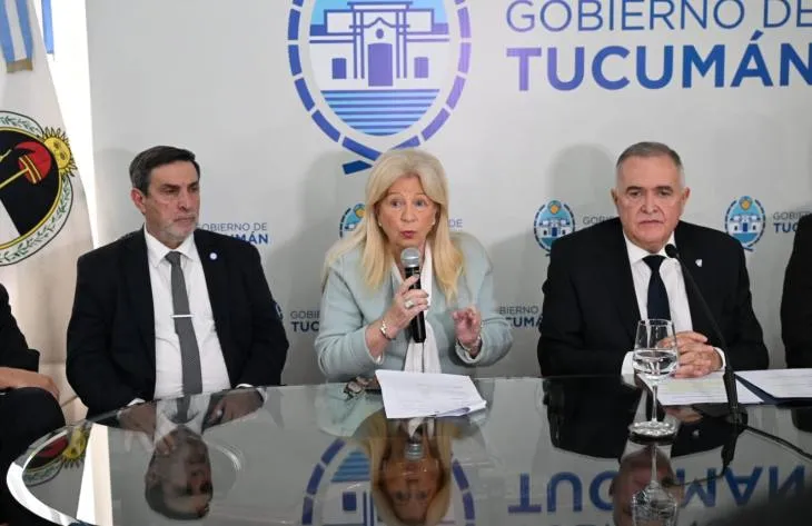 Gilda Pedicone de Valls, fiscal de Estado de Tucumán, en una conferencia de prensa