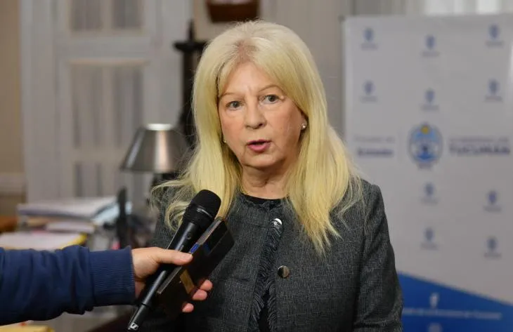 Fiscal de Estado de Tucumán, Gilda Pedicone de Valls, durante el anuncio de la revalidación de las normas ISO 9001 y el lanzamiento del Plan Estratégico Integral.