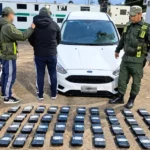 Gendarmería Nacional durante un operativo de control vehicular en el que se secuestró cocaína