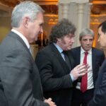 Reunión entre el presidente Javier Milei y el secretario de Estado de Estados Unidos, Marco Rubio, en Nueva York.