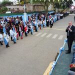 Gobernador Osvaldo Jaldo durante los actos por el 180° aniversario de Taco Ralo