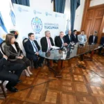 Gobernador Osvaldo Jaldo durante la presentación del Presupuesto 2027 de Tucumán
