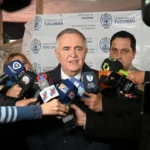 Osvaldo Jaldo, gobernador de Tucumán, en una declaración pública