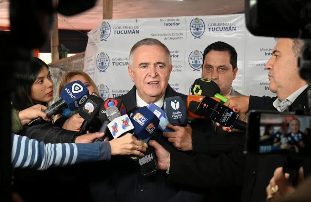 Osvaldo Jaldo, gobernador de Tucumán, en una declaración pública