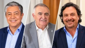 Osvaldo Jaldo, gobernador de Tucumán, durante un acto oficial