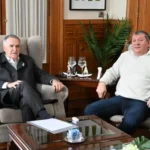 Reunión entre el gobernador Osvaldo Jaldo y el secretario general de UATRE, Germán Ferrari