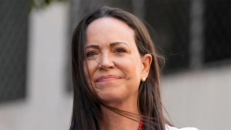 María Corina Machado en su regreso a Venezuela