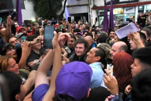 Presidente Javier Milei al llegar a Catamarca