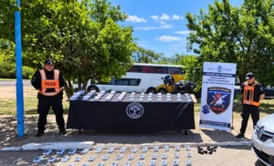 Operativo policial en la Ruta Nacional 9 con vehículos detenidos y celulares incautados