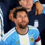 Show de drones en el Monumental durante el homenaje a Lionel Messi