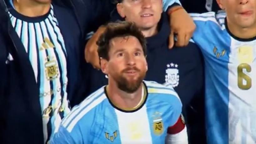 Show de drones en el Monumental durante el homenaje a Lionel Messi