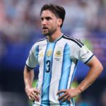 Nicolás Tagliafico en zona mixta tras la despedida de Lionel Messi de la Selección argentina