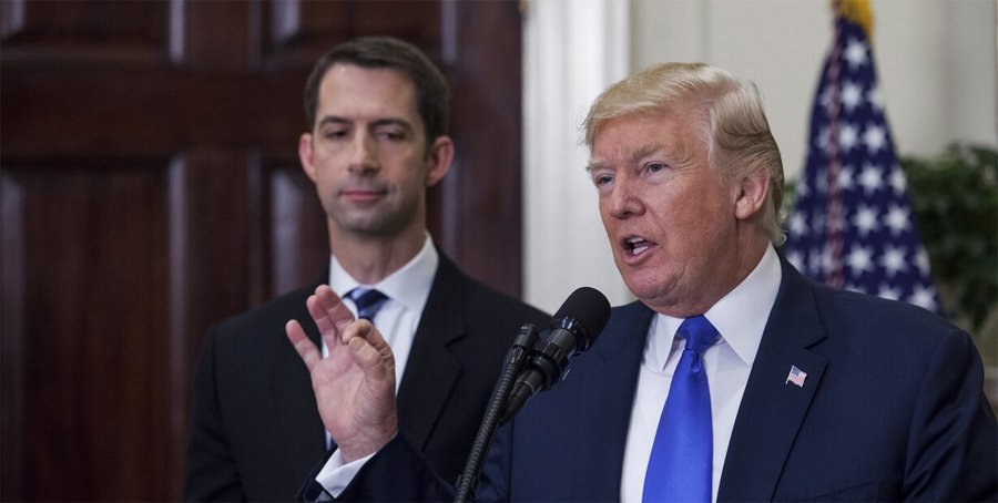Donald Trump publicó el número de celular del senador Tom Cotton en Truth Social